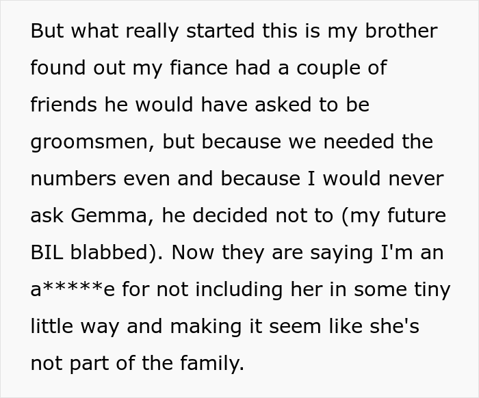 Woman Upset She Doesn't Get To Do Anything Special In Husband's Sister's Wedding, Despite Her Being A Huge Bully To Sister Back In The Day Woman Upset She Doesn't Get To Do Anything Special In Husband's Sister's Wedding, Despite Her Being A Huge Bully To Sister Back In The Day