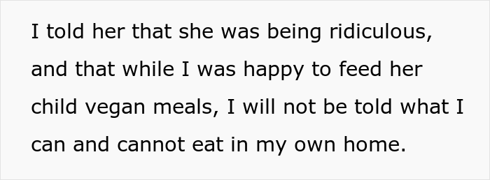 Vegan Mom Is Livid After Learning A Family Member Who Watched Her Kid For Free Had A Steak For Dinner For Themselves