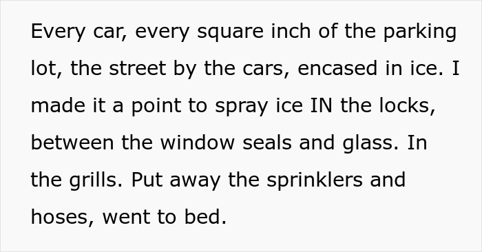 After Their Neighbors Illegally Filled Their Parking Lot, This Resident Froze Them In Place