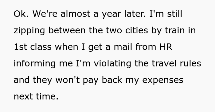 Guy Maliciously Complies After Company Demands He Take Economy-Class Plane Instead Of 1st-Class Train