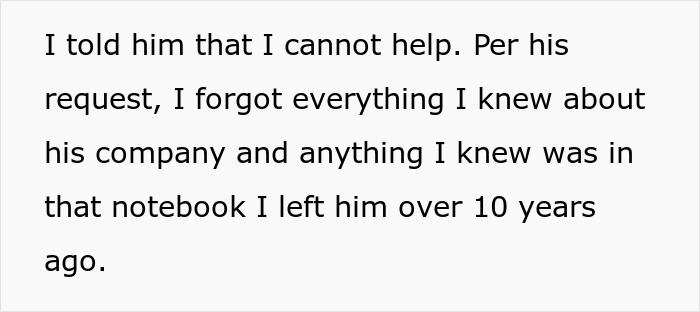 Former Employee Maliciously Complies And "Forgets Everything About The Company", In 10 Years The Boss Gets In Touch To Ask For Help