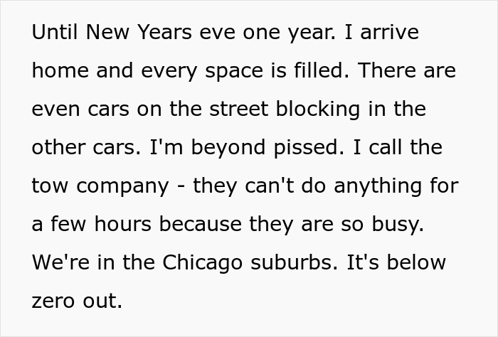 After Their Neighbors Illegally Filled Their Parking Lot, This Resident Froze Them In Place