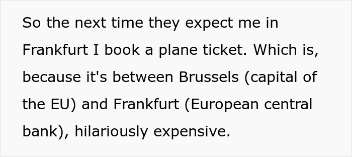Guy Maliciously Complies After Company Demands He Take Economy-Class Plane Instead Of 1st-Class Train