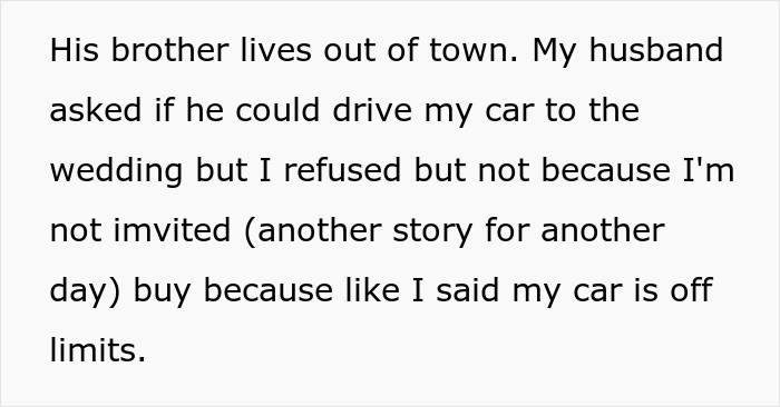 Husband Sells His Car To Fund His Brother’s Wedding, Wife Calls The Police On Him When He Takes Her Car As She Made It Clear It Was “Off Limits” Husband Sells His Car To Fund His Brother’s Wedding, Wife Calls The Police On Him When He Takes Her Car As She Made It Clear It Was “Off Limits”