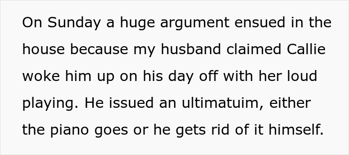 Mom Is Not Willing To Step Back When Her Husband Asks For More Time To Pay $6,000 For A New Piano For His Stepdaughter After He Smashed It Out Of Anger Mom Is Not Willing To Step Back When Her Husband Asks For More Time To Pay $6,000 For A New Piano For His Stepdaughter After He Smashed It Out Of Anger