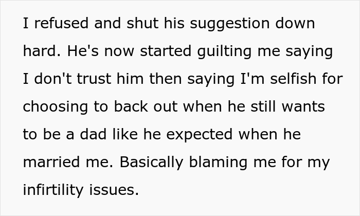 Wife Is 100% Against Her Husband’s Idea To Make Her Sister A Surrogate 'The Traditional Way,' Gets Upset When He Pushes Her To Agree Wife Is 100% Against Her Husband’s Idea To Make Her Sister A Surrogate 'The Traditional Way,' Gets Upset When He Pushes Her To Agree
