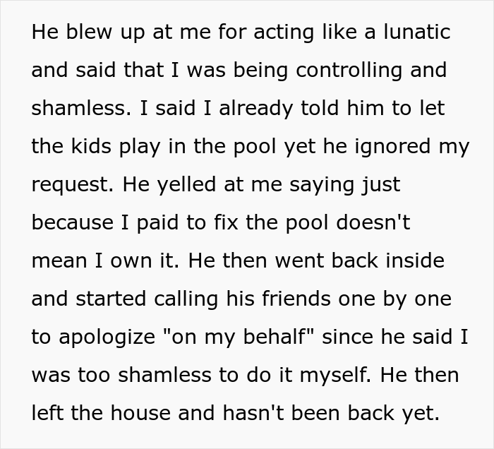 &ldquo;I Literally Left Work Right Then And Went Home&rdquo;: Wife Goes Ballistic On 16-Months Jobless Husband And His Buddies Who Commandeered The Family Pool