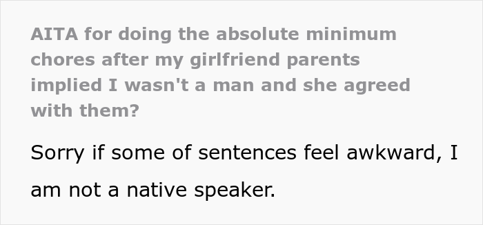 Guy Gets Shamed By Girlfriend's Parents for Not Being A 'Real Man,' Plays Along To Teach Her A Lesson