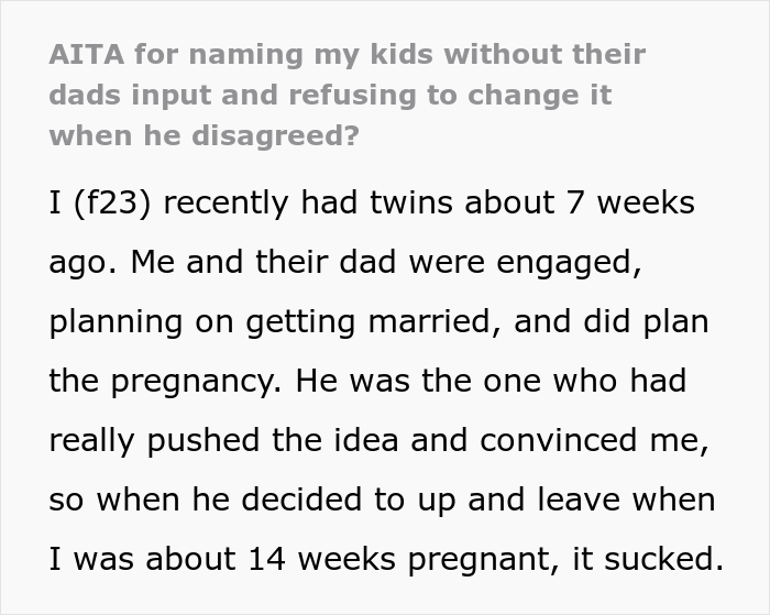 Guy Abandons His Pregnant Fianc&eacute;e And Disappears, Throws A Tantrum When It Turns Out That She Named The Babies Herself