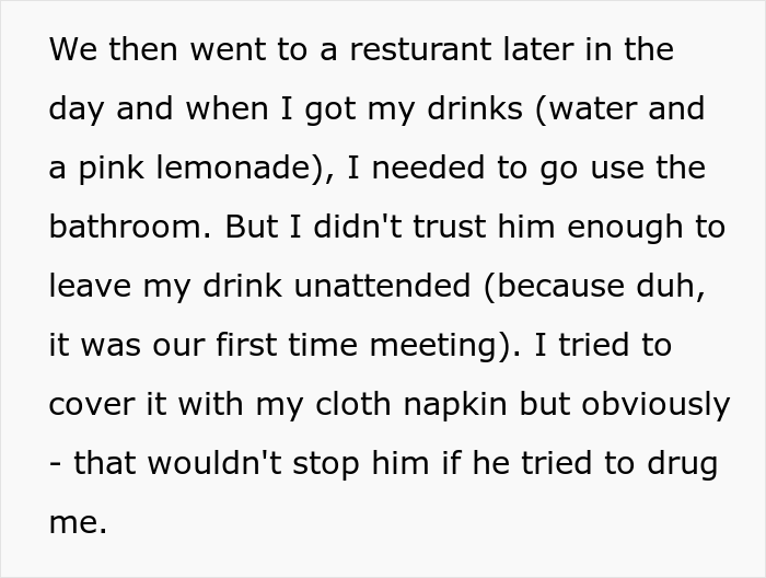 Woman Is Worried Her Drink Might Get Spiked On The First Date, Guy Surprises Her With A Thoughtful Gesture To Make Her Feel Safe With Him Woman Is Worried Her Drink Might Get Spiked On The First Date, Guy Surprises Her With A Thoughtful Gesture To Make Her Feel Safe With Him