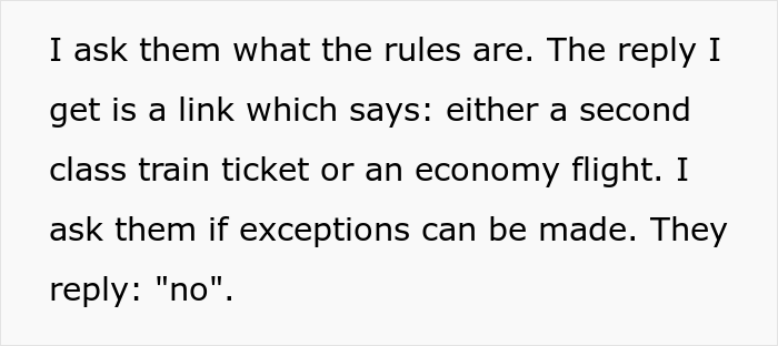 Guy Maliciously Complies After Company Demands He Take Economy-Class Plane Instead Of 1st-Class Train