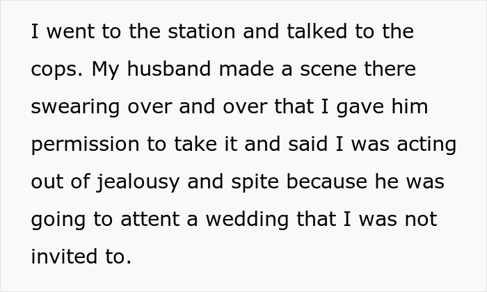 Husband Sells His Car To Fund His Brother’s Wedding, Wife Calls The Police On Him When He Takes Her Car As She Made It Clear It Was “Off Limits” Husband Sells His Car To Fund His Brother’s Wedding, Wife Calls The Police On Him When He Takes Her Car As She Made It Clear It Was “Off Limits”