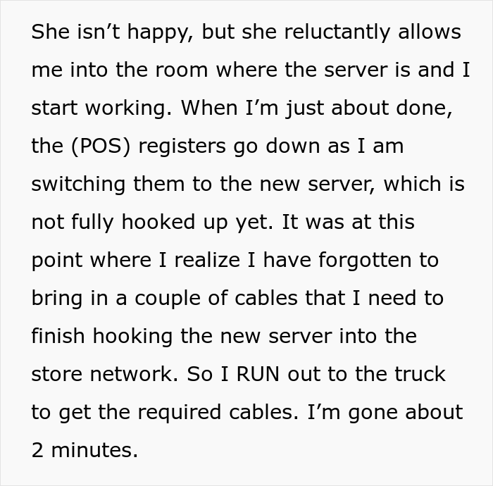 Store Manager Thinks The IT Guy Has No Right To Disrupt Her Lunch Break, Calls His Boss To Report On Him, Gets Fired Herself Instead