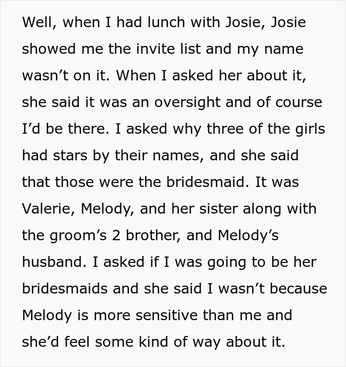 Woman Is Not Given Bridesmaid Duties And Has To Sleep On The Couch At Friend&rsquo;s Wedding So She Asks If She&rsquo;s Right For Not Wanting To Pay For Lodging