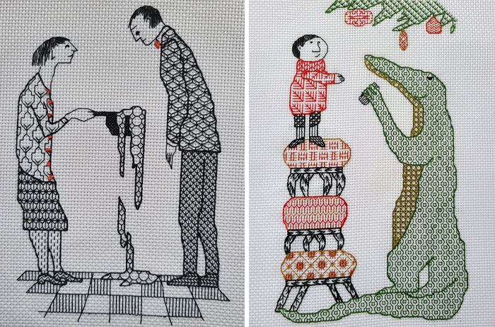 Two More Edward Gorey Inspired Blackworks. Really Having Fun With These!