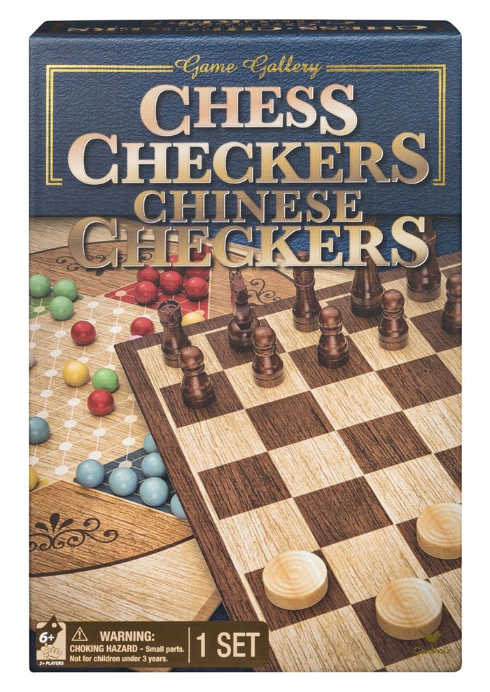 Board games set featuring chess, checkers, and Chinese checkers for a fun night in with family and friends.