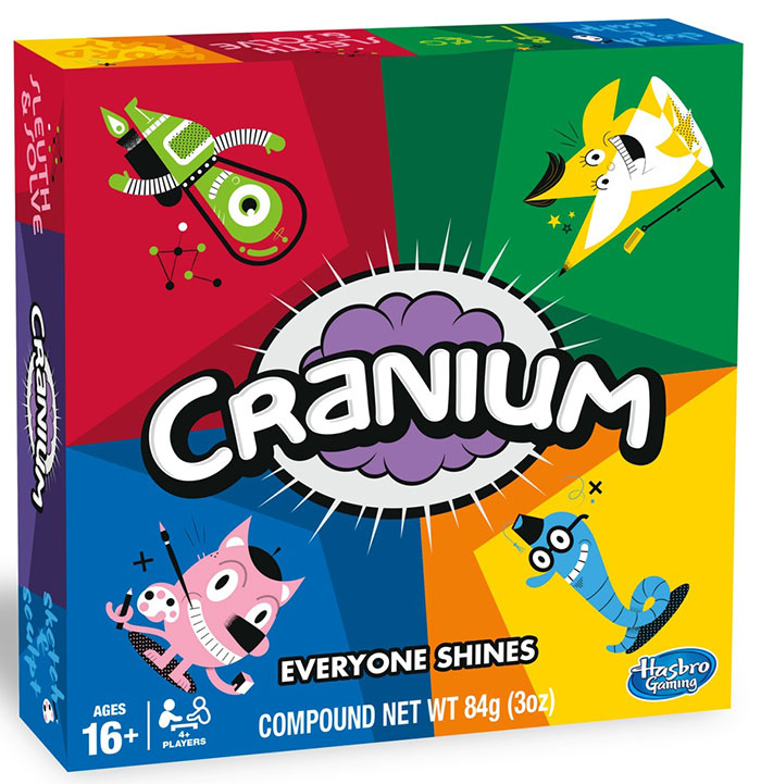 Cranium board game box with colorful cartoon characters, ideal for the best board games you can play on a night in.
