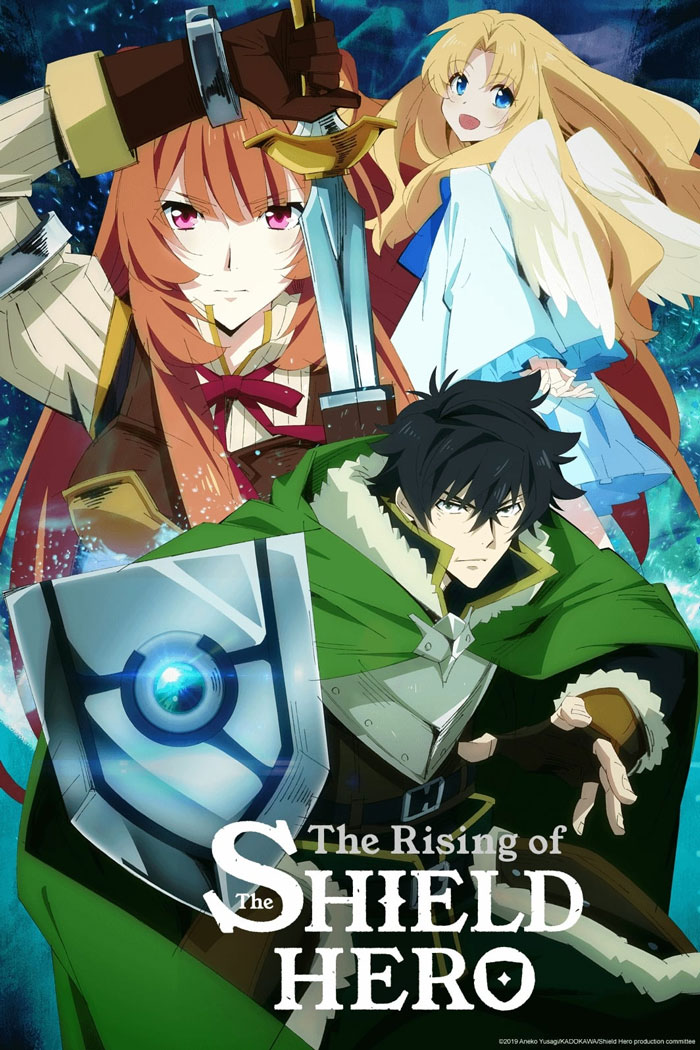Anime poster for "The Rising Of The Shield Hero"