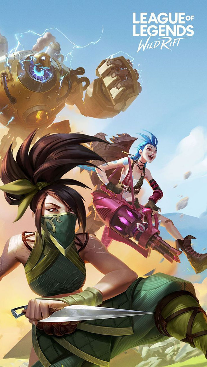 League of Legends Wild Rift characters in action, showcasing popular mobile games to download for exciting gameplay experiences.