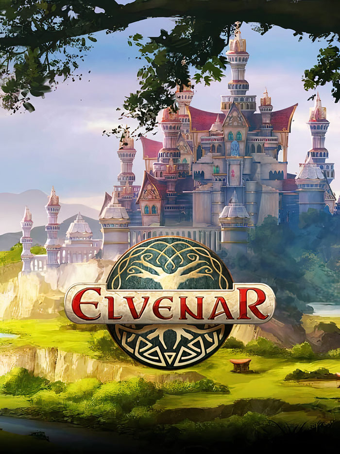Fantasy castle landscape from the mobile game Elvenar, featured among really good mobile games to download right now.