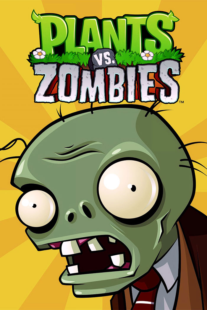 Cartoon zombie character from popular Plants vs Zombies mobile game featured in really good mobile games list.