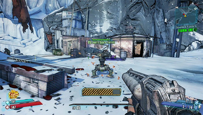 Borderlands 2 shooting gameplay