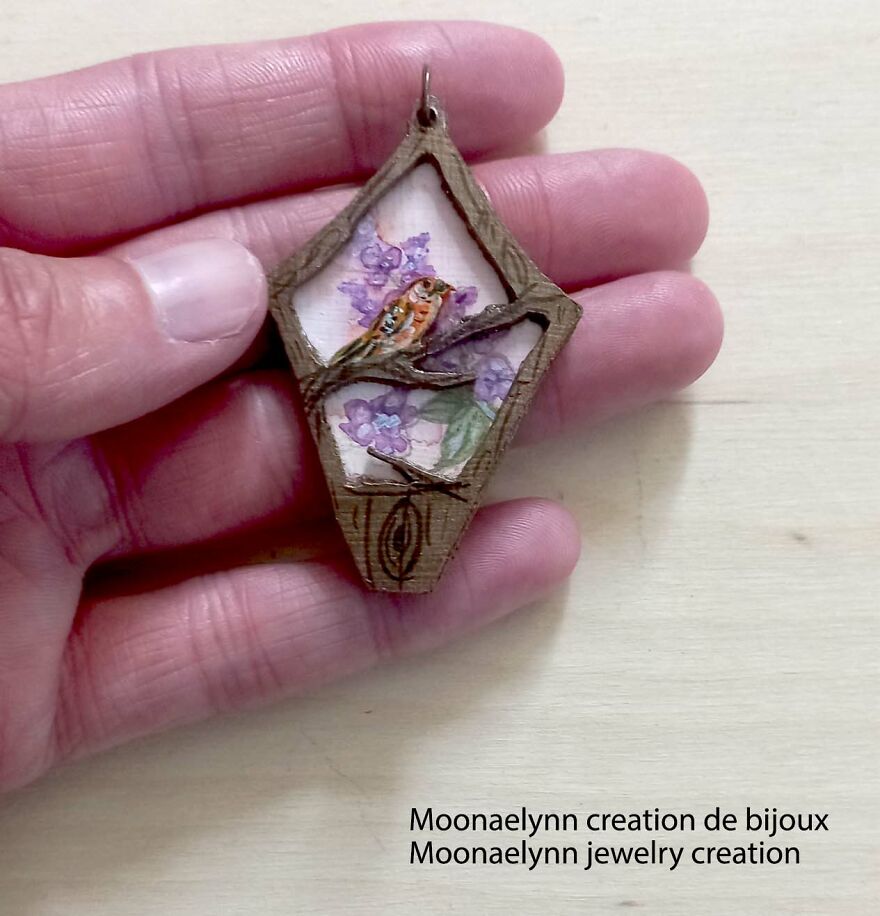 I Made Nature Inspired Wood Pendants