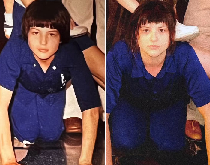 “Genetics Really Said Copy And Paste”: People Are Amazed At How Similar This Woman Looks To Her Dad In These 5 Recreation Photos “Genetics Really Said Copy And Paste”: People Are Amazed At How Similar This Woman Looks To Her Dad In These 5 Recreation Photos