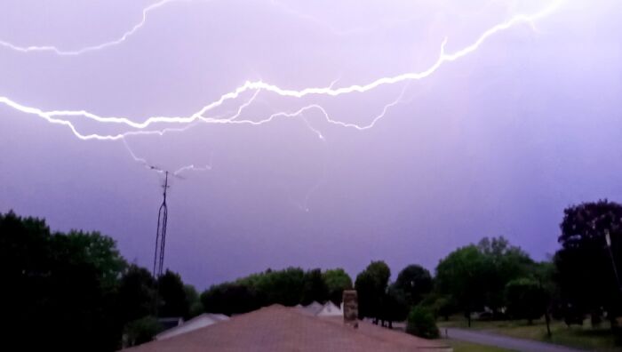 This Was Taken On My Phone At Night, During A Pretty Wild Storm.