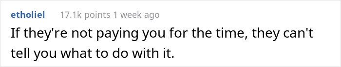 Entitled Boss Gets Slammed Online For Expecting Employees To Not Leave The Building During Lunch Hours