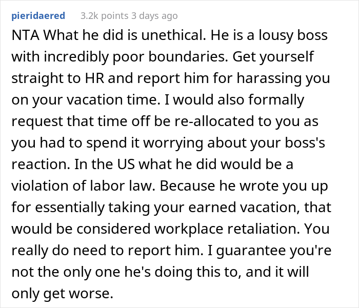 New Boss Is Mad At This Woman Because She Didn't Want To Cover A Shift And Went On Vacation
