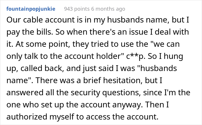 Husband Comes Up With The Idea Of Pretending To Be His Wife On A Call With The Bank To Be Able To Sort Out Her Account Issue