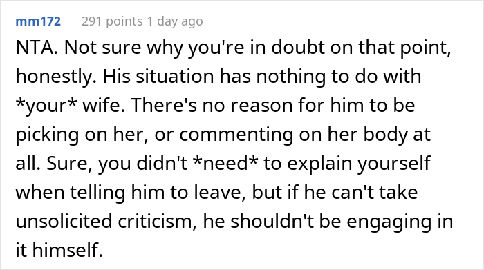Man Asks The Internet If He Overreacted After His Brother Repeatedly Body-Shamed His Wife