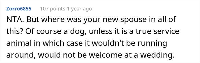 Bride Asks Brother-In-Law Not To Bring His Dog To Her Wedding, BIL Ends Up Being Kicked Out For Ignoring Bride&rsquo;s Request