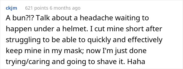 Female Firefighter Reprimanded For Her Hairstyle Maliciously Complies By Cutting Her Hair To Meet The Men's Requirements