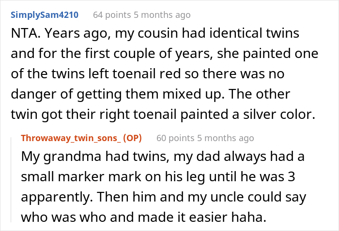 Mom Decided To Dress Her Twin Boys In Two Different Colors To Tell Them Apart, Cousin Goes "Ballistic" On Her