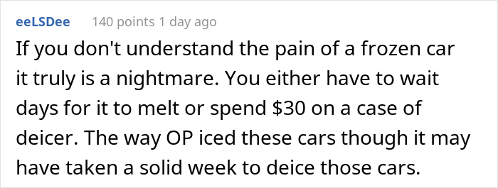 After Their Neighbors Illegally Filled Their Parking Lot, This Resident Froze Them In Place