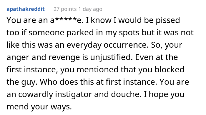 After Their Neighbors Illegally Filled Their Parking Lot, This Resident Froze Them In Place