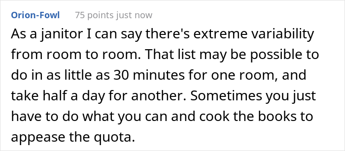 Housekeeper Getting $12/Hour Receives A Checklist With 85 Tasks She Has To Complete In An Hour To Not Get Fired