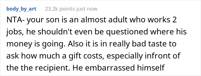 17 Y.O. Puts His Miserly Stepdad To Shame For Not Buying His Mom A Birthday Gift, Man Upset That His Wife Didn't Say Anything On His Benefit 17 Y.O. Puts His Miserly Stepdad To Shame For Not Buying His Mom A Birthday Gift, Man Upset That His Wife Didn't Say Anything On His Benefit