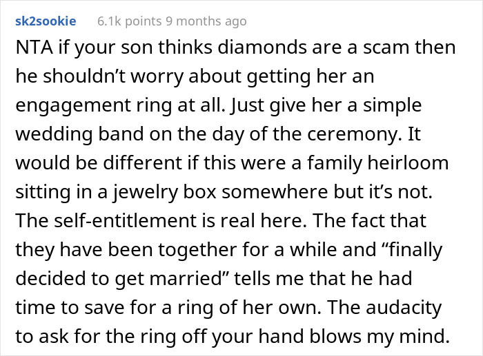 Mother Is Called 'Materialistic' After Refusing To Pass On Her Engagement Ring As An Heirloom Mother Is Called 'Materialistic' After Refusing To Pass On Her Engagement Ring As An Heirloom