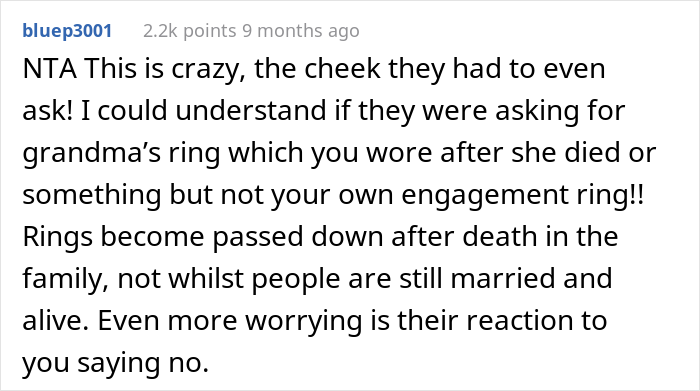 Mother Is Called 'Materialistic' After Refusing To Pass On Her Engagement Ring As An Heirloom Mother Is Called 'Materialistic' After Refusing To Pass On Her Engagement Ring As An Heirloom