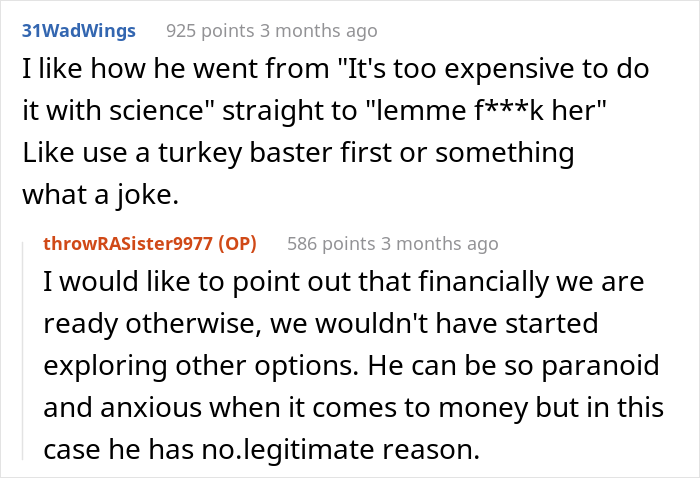 Wife Is 100% Against Her Husband’s Idea To Make Her Sister A Surrogate 'The Traditional Way,' Gets Upset When He Pushes Her To Agree Wife Is 100% Against Her Husband’s Idea To Make Her Sister A Surrogate 'The Traditional Way,' Gets Upset When He Pushes Her To Agree