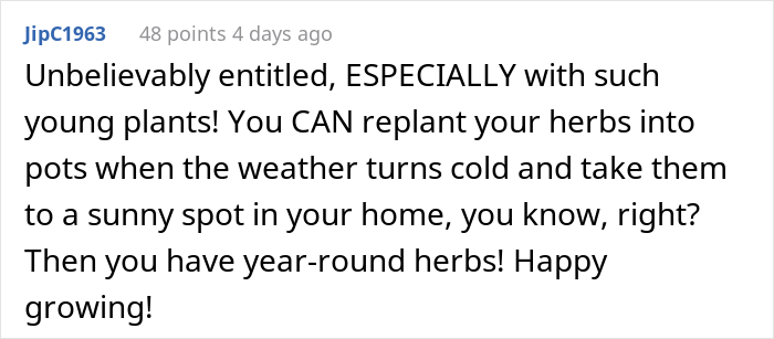 Person Livid After Neighbor&rsquo;s Girlfriend &ldquo;Helps Herself&rdquo; To Their Entire Herb Garden After Being Offered &ldquo;Some&rdquo;
