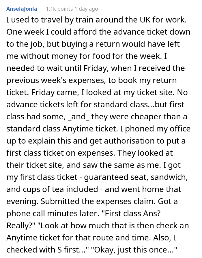 Guy Maliciously Complies After Company Demands He Take Economy-Class Plane Instead Of 1st-Class Train
