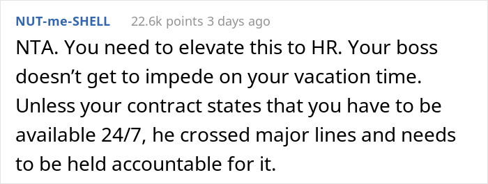 New Boss Is Mad At This Woman Because She Didn't Want To Cover A Shift And Went On Vacation