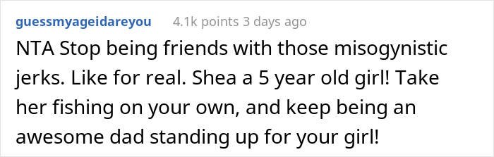 &ldquo;I Was Baffled&rdquo;: Argument Ensues After Friends Said Man Can&rsquo;t Take His 5-Year-Old Daughter On Their Annual Fishing Trip