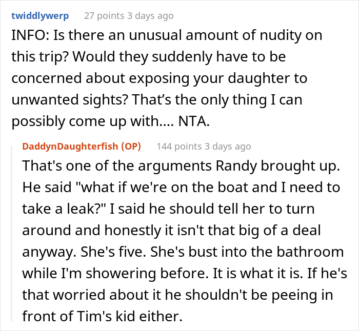 &ldquo;I Was Baffled&rdquo;: Argument Ensues After Friends Said Man Can&rsquo;t Take His 5-Year-Old Daughter On Their Annual Fishing Trip
