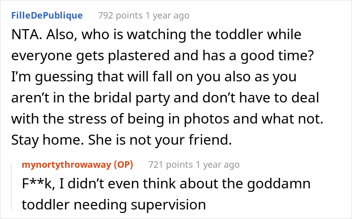 Woman Is Not Given Bridesmaid Duties And Has To Sleep On The Couch At Friend&rsquo;s Wedding So She Asks If She&rsquo;s Right For Not Wanting To Pay For Lodging