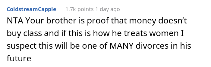 Man Asks The Internet If He Overreacted After His Brother Repeatedly Body-Shamed His Wife